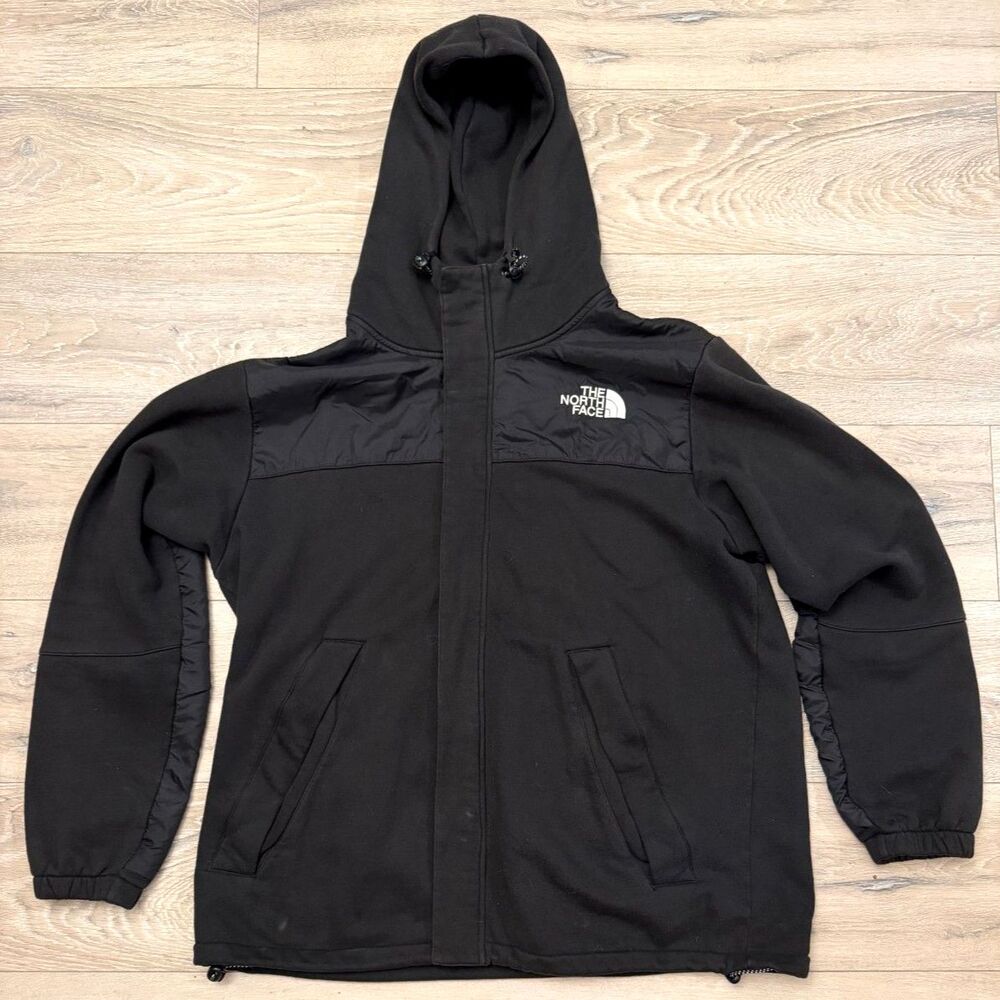 The North Face Men’s XXL Hoodie Jacket Hybrid Full Zip Black Denali Heavyweight